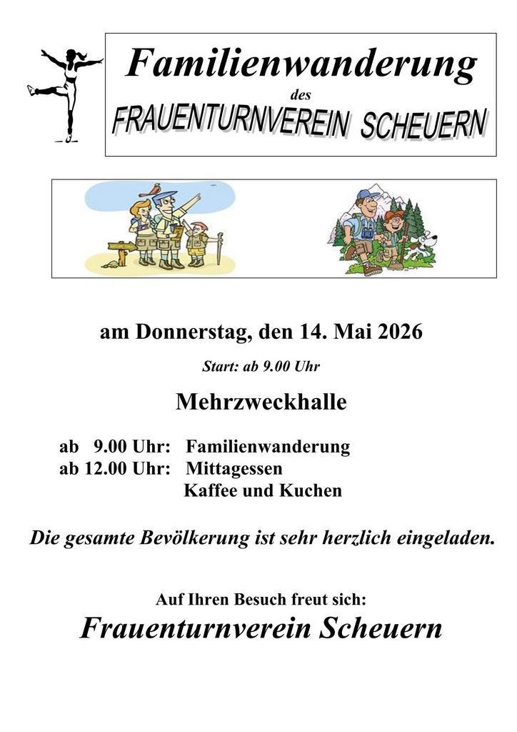 Mehr über den Artikel erfahren Familienwanderung des Frauenturnverein Scheuern