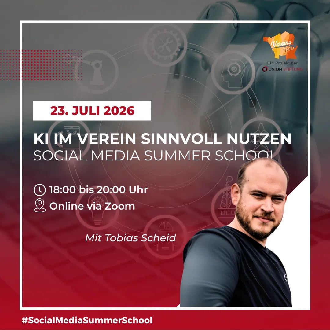 Mehr über den Artikel erfahren Social Media Summer School: KI im Verein sinnvoll nutzen