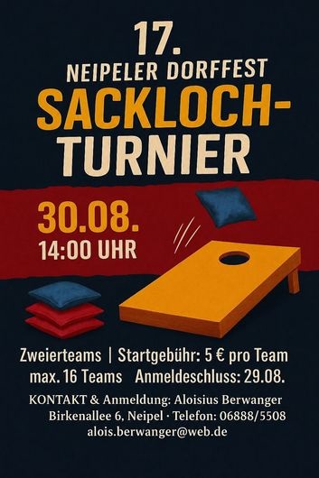 Mehr über den Artikel erfahren Sacklochturnier in Neipel